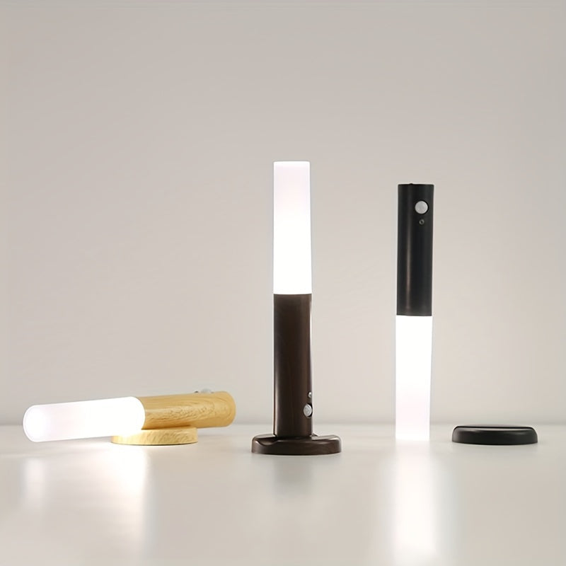 2pcs Rechargeable Motion-activated Night Lights-Charging Wires And Magnetizers-for Energy-Saving LED Lights, Ideal for Bedrooms, Hallways, Stairs, And Bathrooms-Portable, Rechargeable, Magnetized.