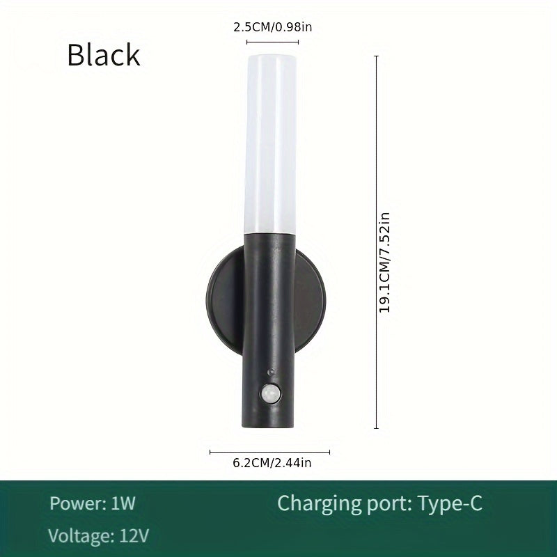 2pcs Rechargeable Motion-activated Night Lights-Charging Wires And Magnetizers-for Energy-Saving LED Lights, Ideal for Bedrooms, Hallways, Stairs, And Bathrooms-Portable, Rechargeable, Magnetized.