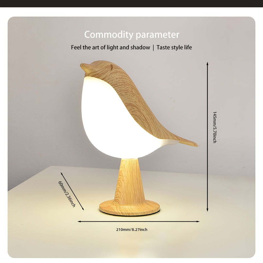 1pc 1pcs Rechargeable Portable Bird Night Light Suitable for Bedside, Camping - Dimmable Touch Control with 3 Color Temperatures, Aromatherapy-Compatible, Hangable Bedtime Light, - for & s