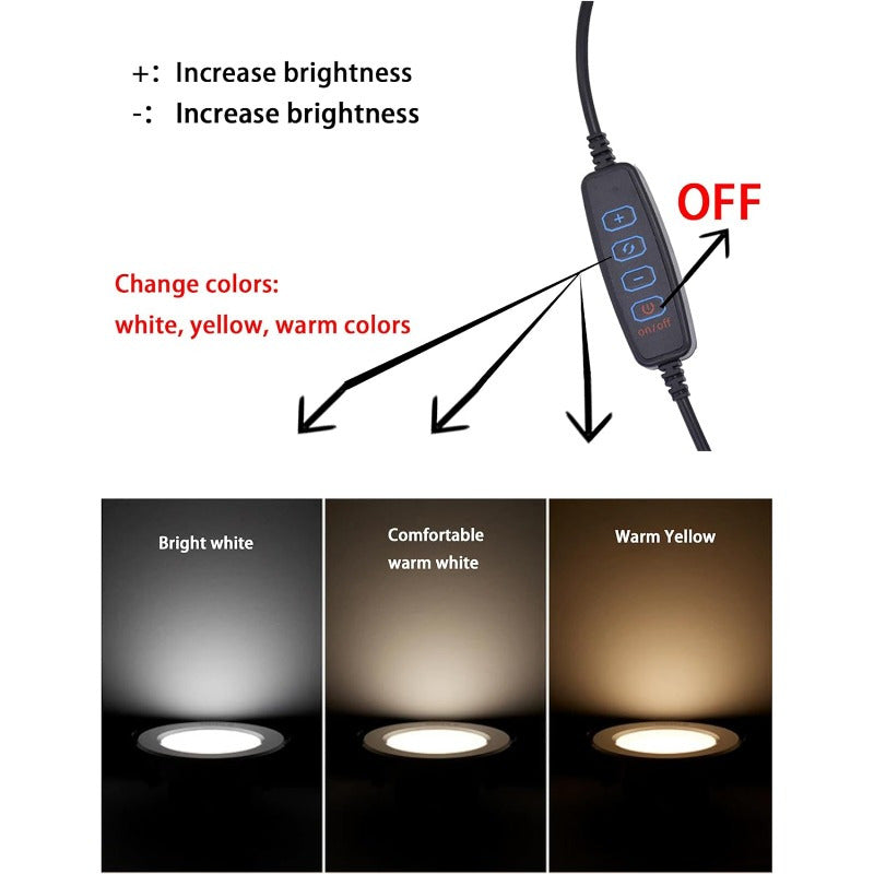 USB-Powered Modern Curved Desk Lamp - Arc Lighting Task Lamp with Button Control, USB Plug-and-Play for Gaming Setup, Home Office, Bedroom - Minimalist Contemporary Lighting Fixture, Futuristic Aesthetic, Highquality Build, Gamers Setup