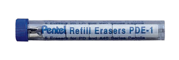 Pentel Refill Eraser Pack For AL, AX and PD Series Pencils 5 pcs/Tube
