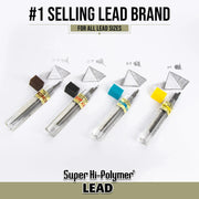 Pentel Super Hi-Polymer Lead Refill (1.3mm) Extra-Bold, 8pcs/Tube, 2-pk