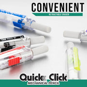 Pentel Quick Click Mechanical Pencil, 0.5mm, Plus Lead and Eraser, 8-pk