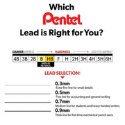Super Hi-Polymer Lead, 0.3mm, 12 Pieces